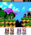 A Mockup for a nes styled platformer, featuring an 8 bit Melody. (2018)